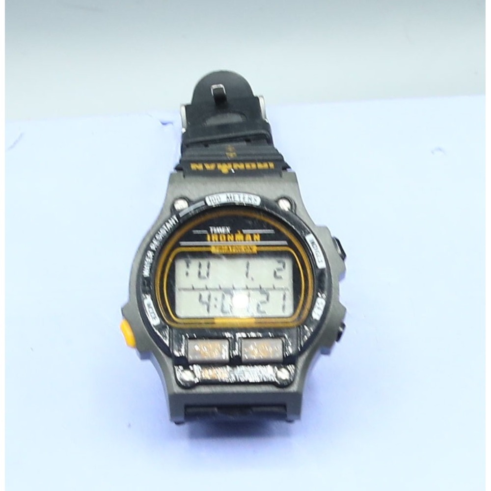 Timex Ironman Triathlon Indiglo Digital Sport Watch Vintage, Grey/Black/Orange